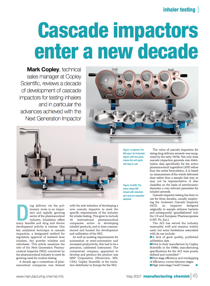 Manufacturing Chemist Article 2007