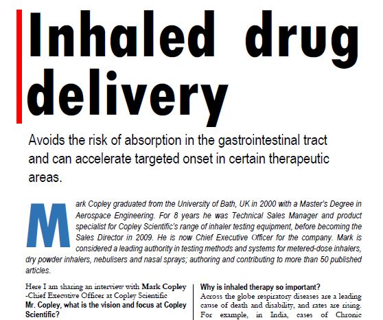 A short Q&A with our CEO, Mark Copley, On Inhaled Product Testing